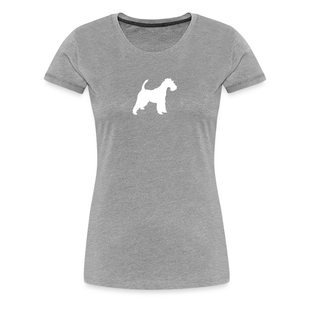 Foxterrier-Silhouette | Women’s Premium T-Shirt - Grau meliert