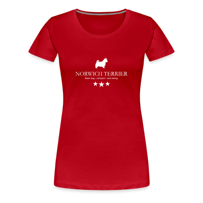 Women’s Premium T-Shirt - Norwich Terrier - Keen dog, compact and strong... - Rot