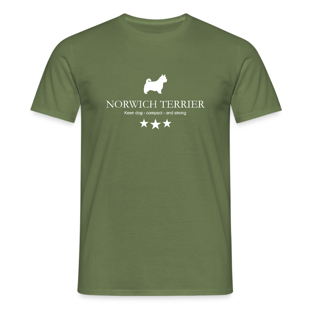 Norwich Terrier - Keen dog, compact and strong... | Männer T-Shirt - Militärgrün