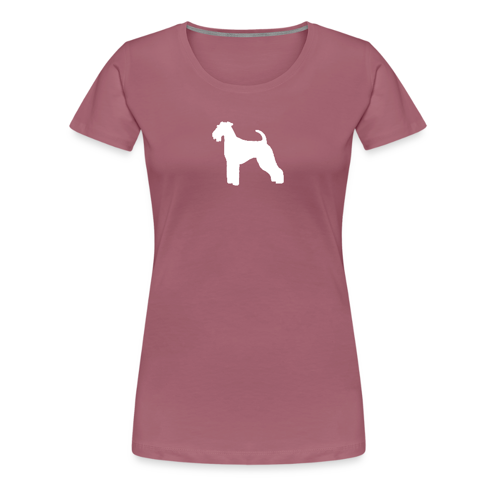 Women’s Premium T-Shirt - Airedale Terrier-Silhouette - Malve
