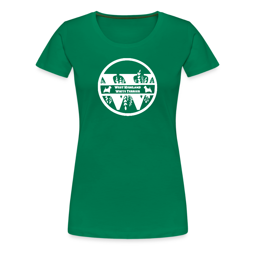 Women’s Premium T-Shirt - West Highland White Terrier - Monogramm - Kelly Green