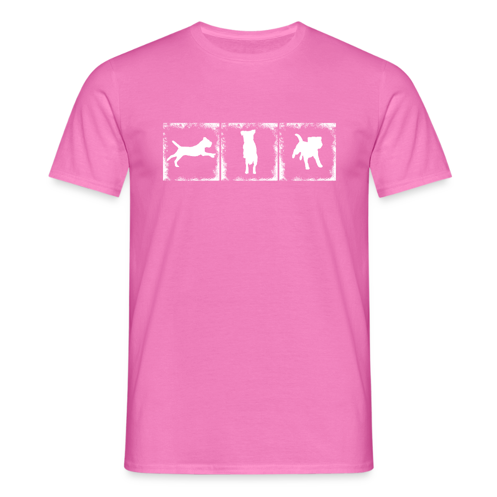 Border Terrier in action | Männer T-Shirt - Pink