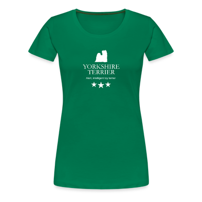Women’s Premium T-Shirt - Yorkshire Terrier - Alert, intelligent toy terrier... - Kelly Green