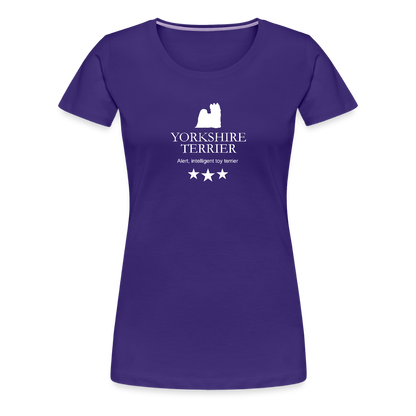 Women’s Premium T-Shirt - Yorkshire Terrier - Alert, intelligent toy terrier... - Lila