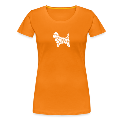 Women’s Premium T-Shirt - Cairn Terrier geometrisch - Orange