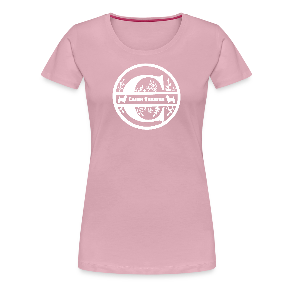 Women’s Premium T-Shirt - Cairn Terrier - Monogramm - Hellrosa