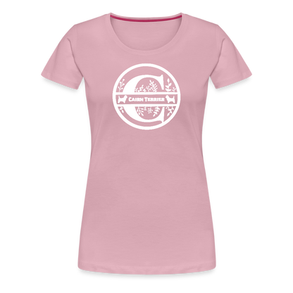 Women’s Premium T-Shirt - Cairn Terrier - Monogramm - Hellrosa