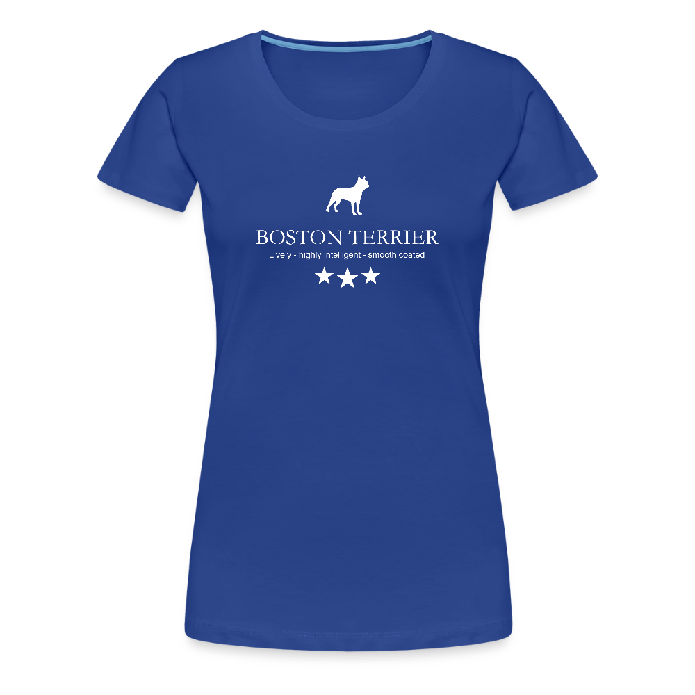 Women’s Premium T-Shirt - Boston Terrier - Lively, highly intelligent, smooth coated... - Königsblau