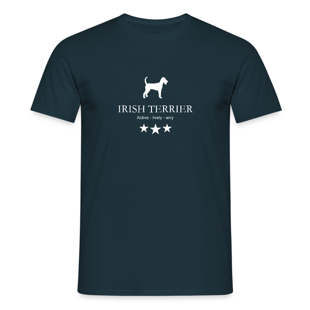 Männer Premium T-Shirt - Irish Terrier - Active, lively, wiry... - Navy