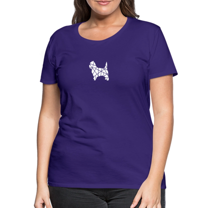 Women’s Premium T-Shirt - Cairn Terrier geometrisch - Lila