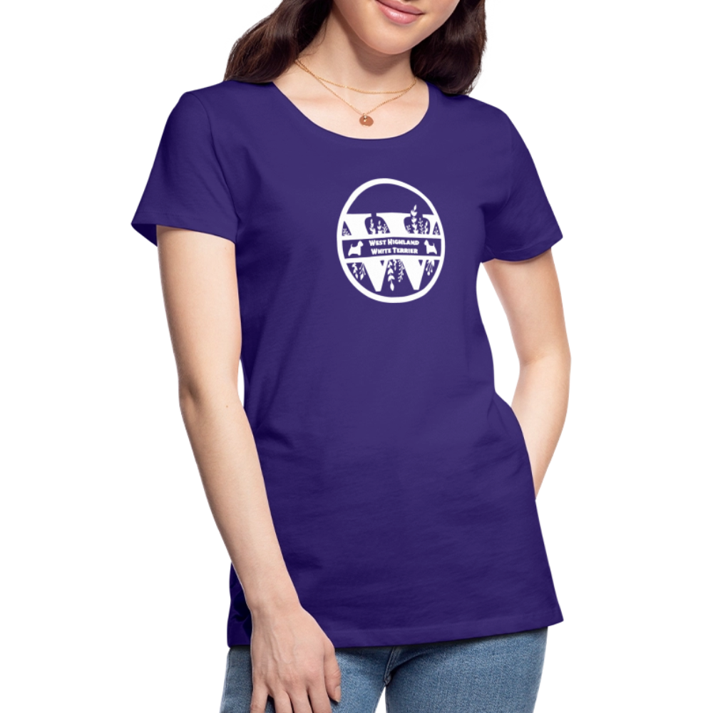 Women’s Premium T-Shirt - West Highland White Terrier - Monogramm - Lila