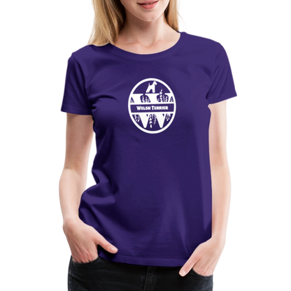 Women’s Premium T-Shirt - Welsh Terrier - Monogramm - Lila