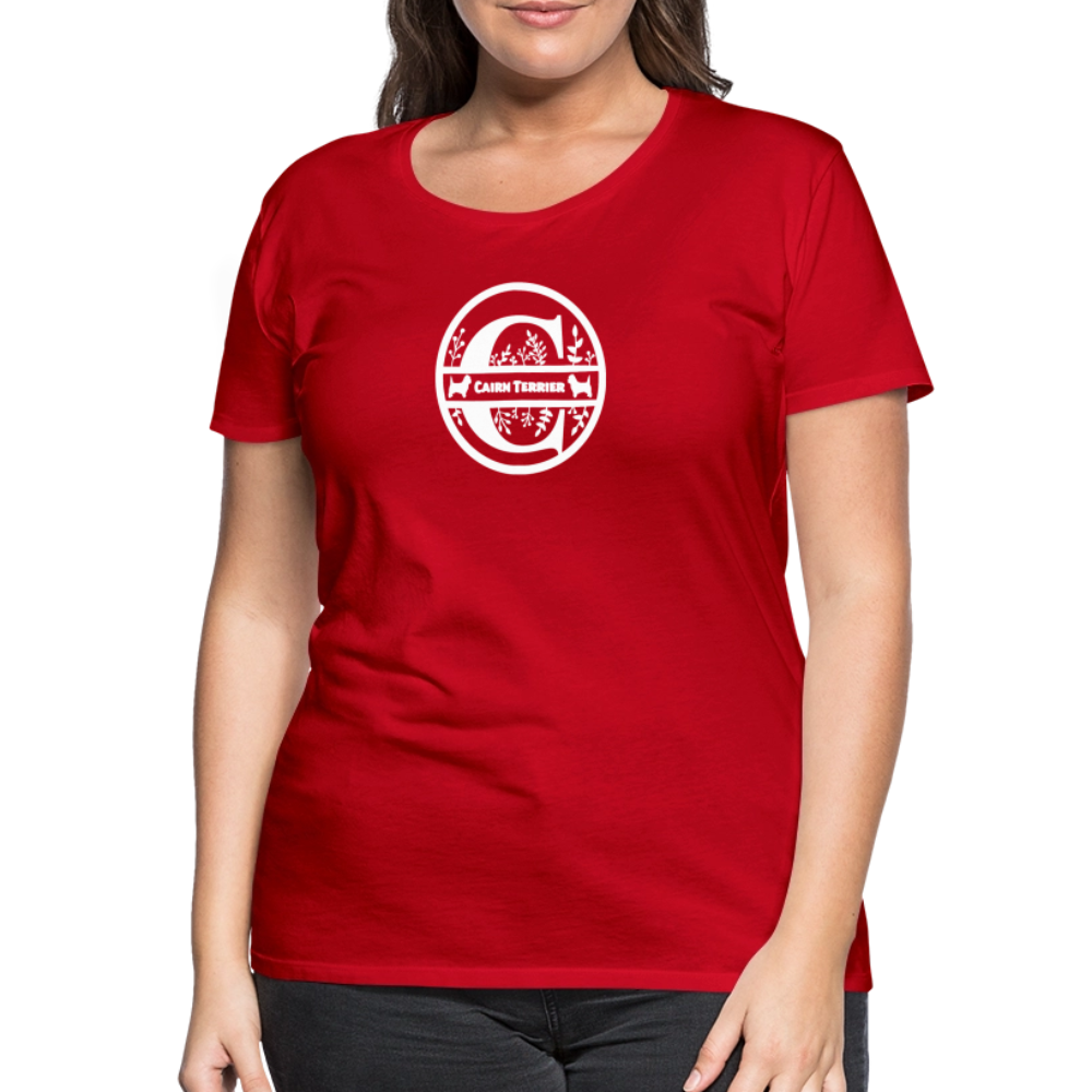 Women’s Premium T-Shirt - Cairn Terrier - Monogramm - Rot