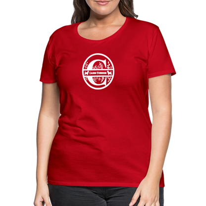 Women’s Premium T-Shirt - Cairn Terrier - Monogramm - Rot