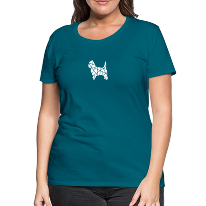 Women’s Premium T-Shirt - Cairn Terrier geometrisch - Divablau