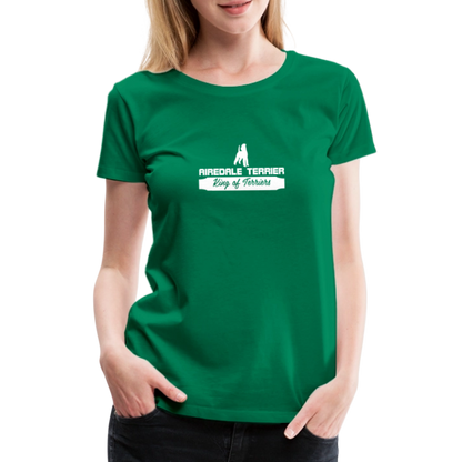 Frauen Premium T-Shirt - Airedale Terrier - King of terriers... - Kelly Green