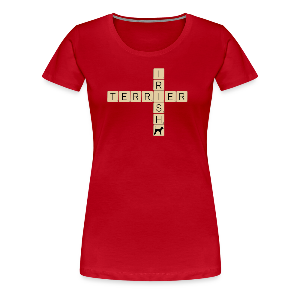 Irish Terrier - Scrabble | Women’s Premium T-Shirt - Rot