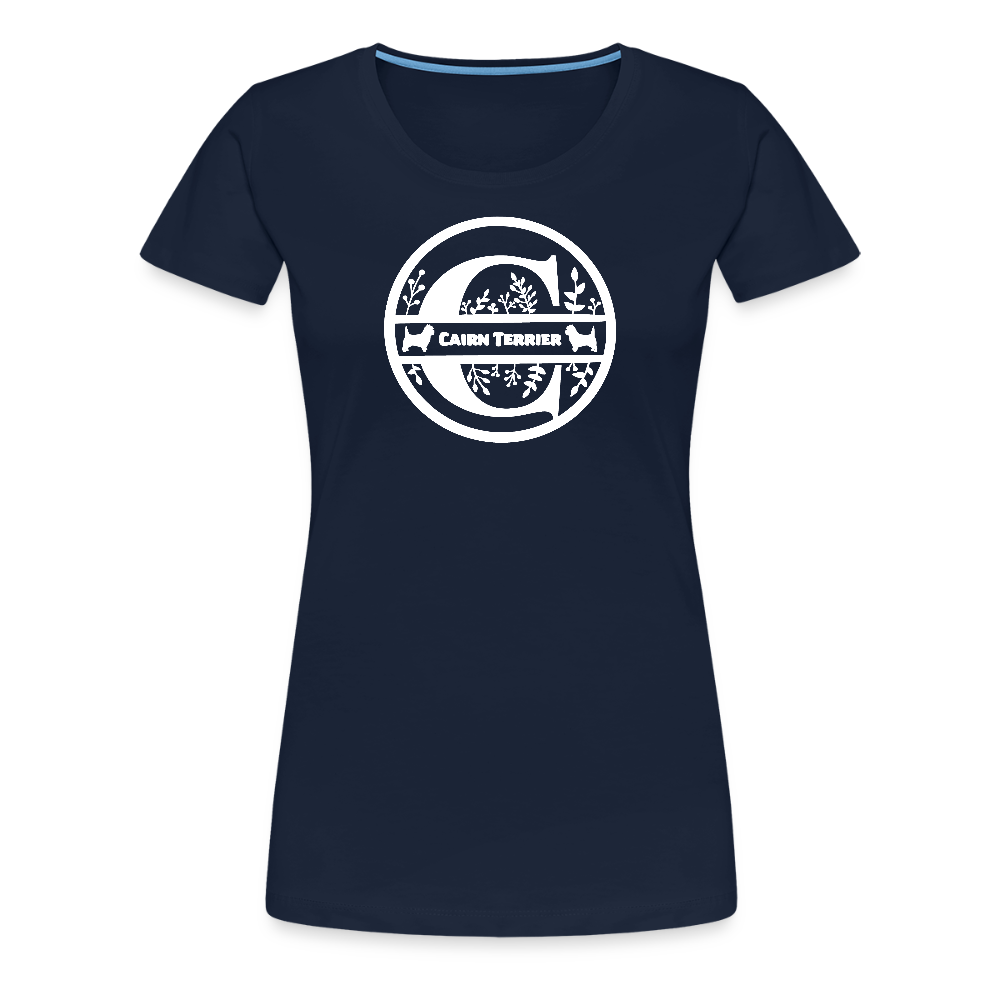 Women’s Premium T-Shirt - Cairn Terrier - Monogramm - Navy