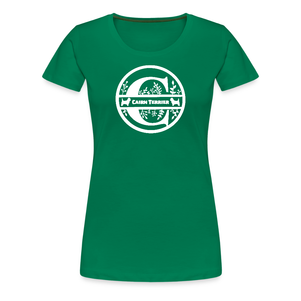 Women’s Premium T-Shirt - Cairn Terrier - Monogramm - Kelly Green