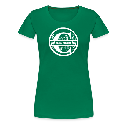 Women’s Premium T-Shirt - Cairn Terrier - Monogramm - Kelly Green