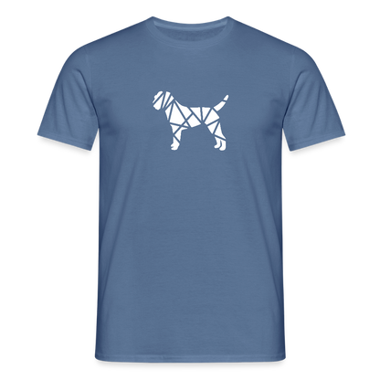 Border Terrier geometrisch | Männer T-Shirt - Taubenblau 