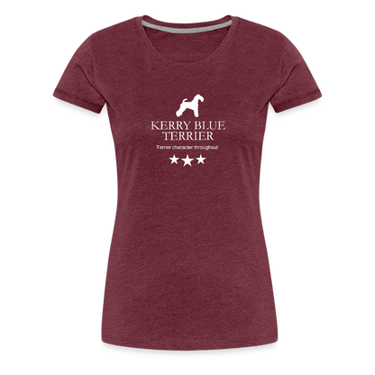 Women’s Premium T-Shirt - Kerry Blue Terrier - Terrier character throughout... - Bordeauxrot meliert