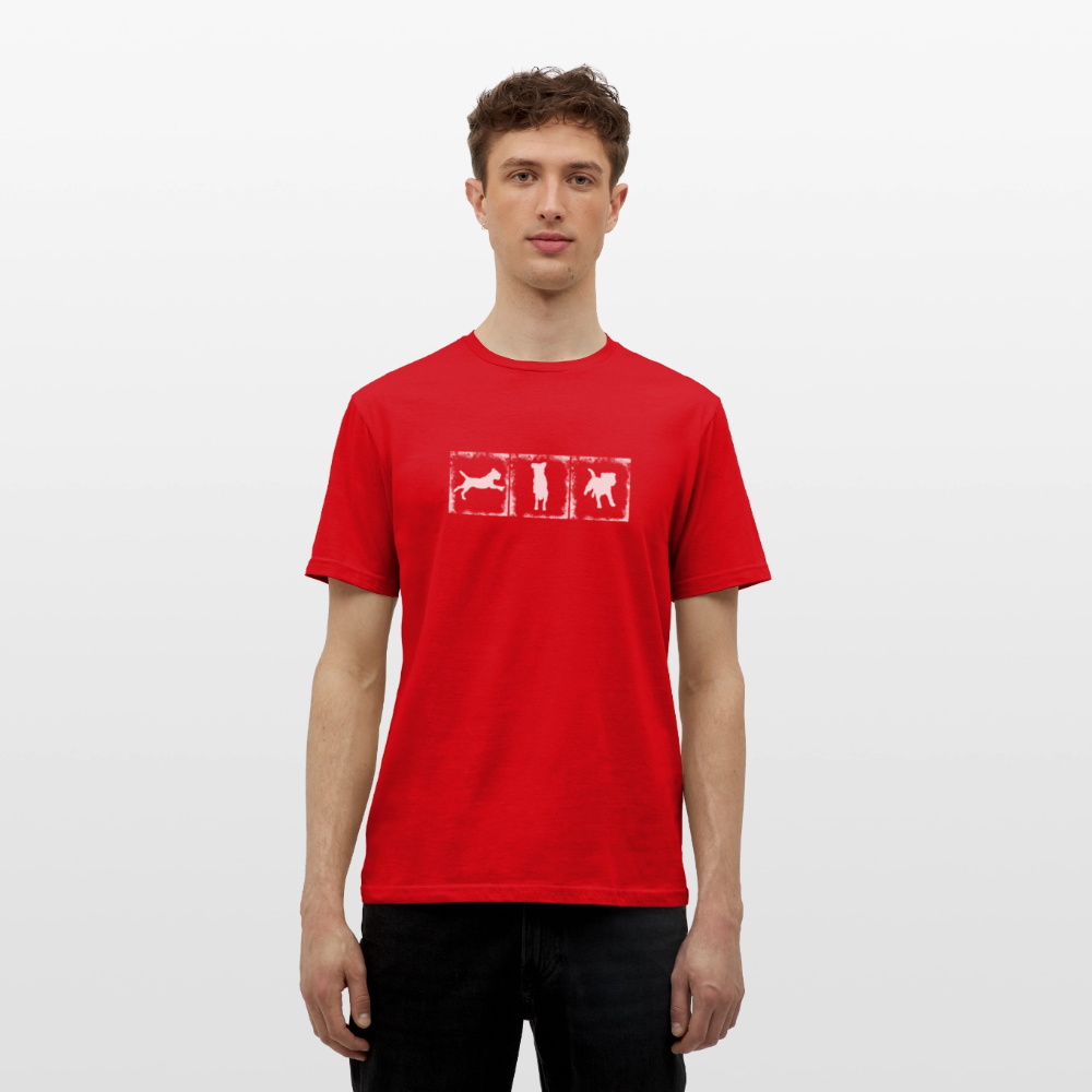 Border Terrier in action | Männer T-Shirt - Rot