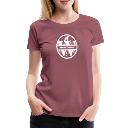 Women’s Premium T-Shirt - Welsh Terrier - Monogramm - Malve