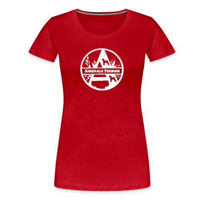 Women’s Premium T-Shirt - Airedale Terrier - Monogramm - Rot
