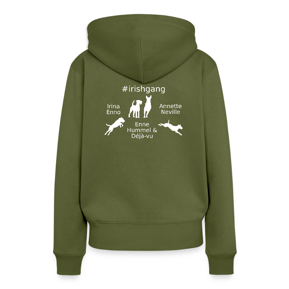 Frauen Premium Hoodie - #IRISHGANG - Khaki
