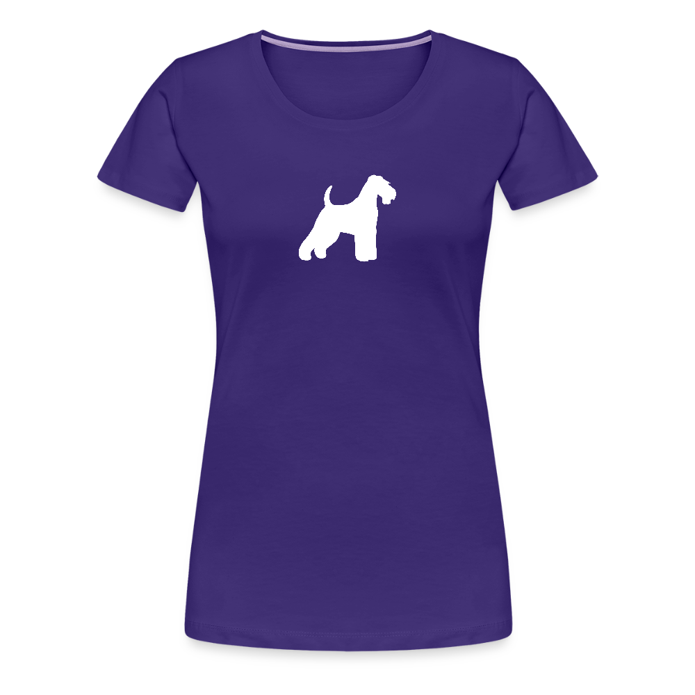 Welsh Terrier-Silhouette | Women’s Premium T-Shirt - Lila