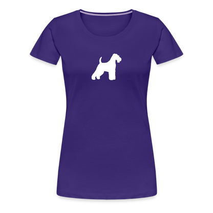 Welsh Terrier-Silhouette | Women’s Premium T-Shirt - Lila