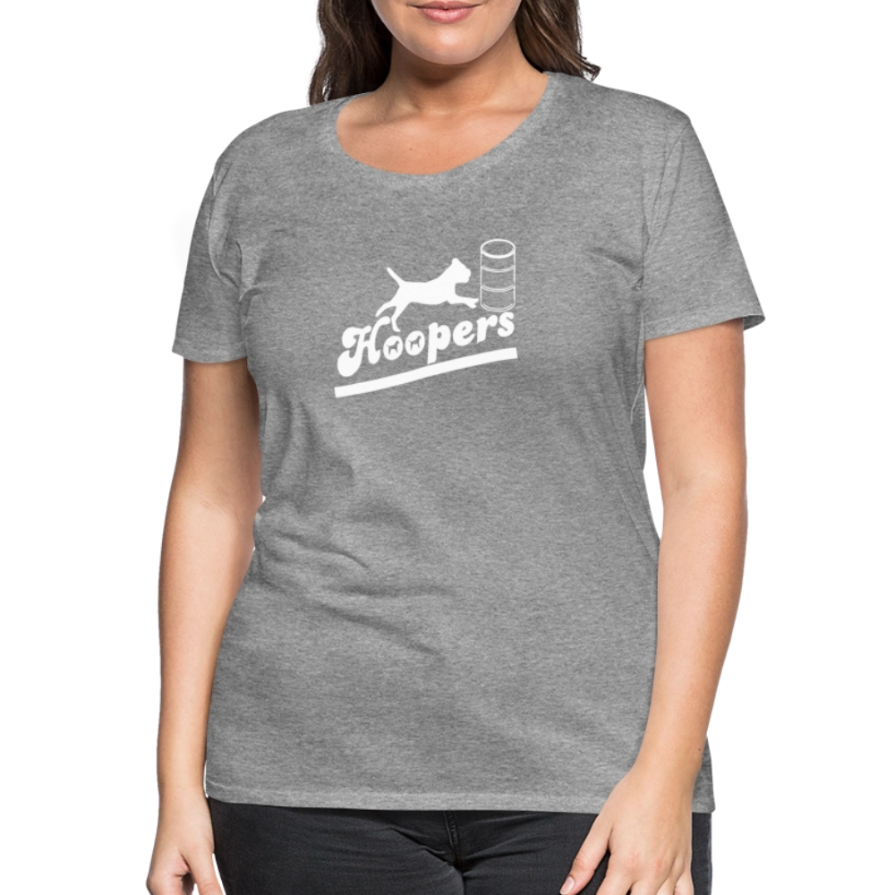Women’s Premium T-Shirt - Hoopers mit Border Terrier - Grau meliert
