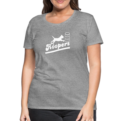 Women’s Premium T-Shirt - Hoopers mit Border Terrier - Grau meliert