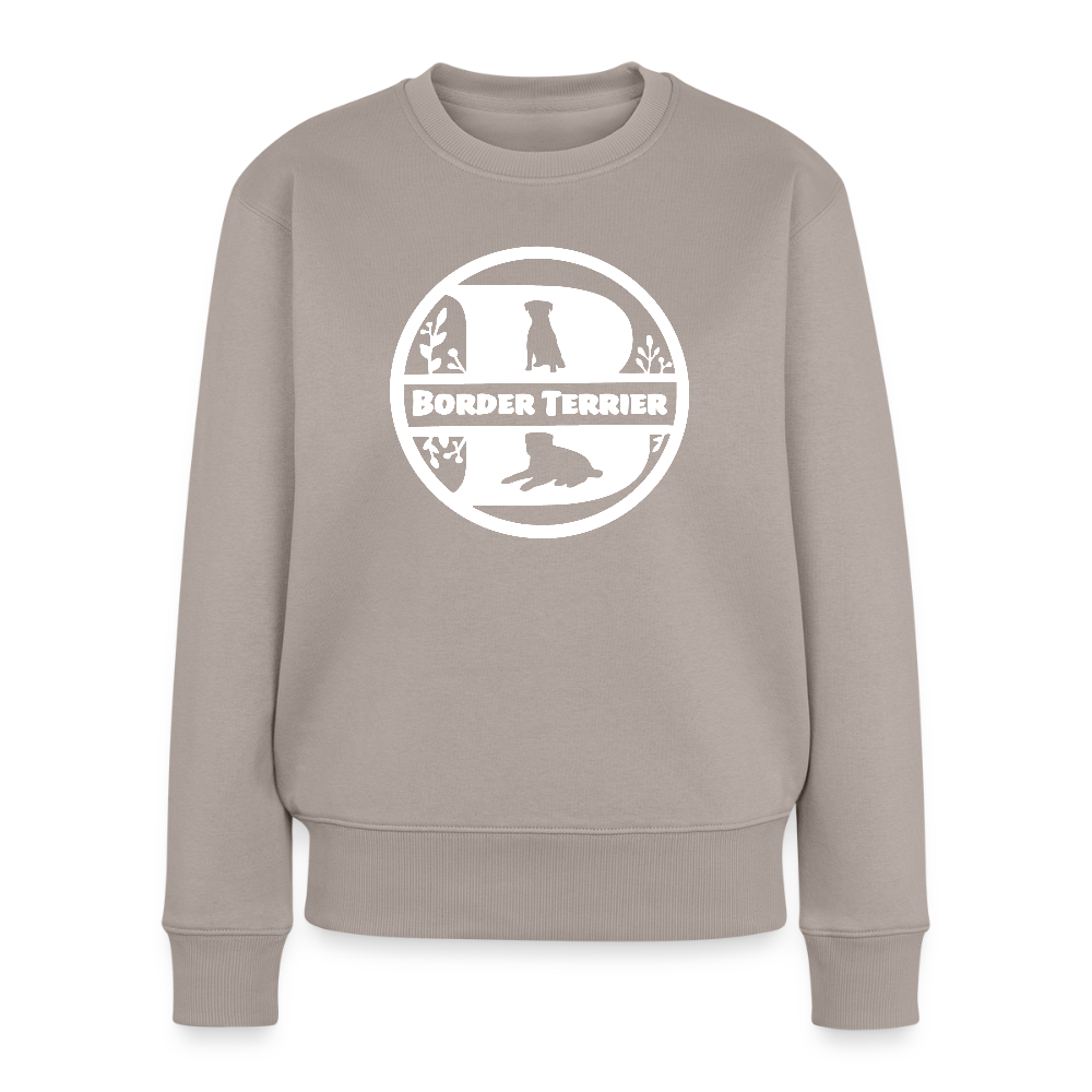 Frauen Premium Pullover - Border Terrier - Monogramm - Taupe