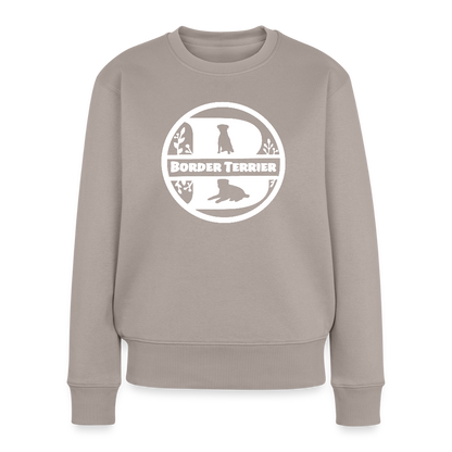 Frauen Premium Pullover - Border Terrier - Monogramm - Taupe