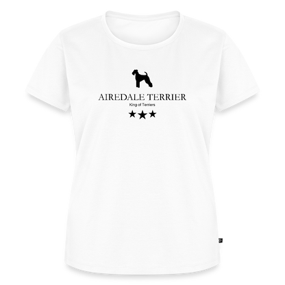 Women’s Premium T-Shirt - Airedale Terrier - King of terriers... - Weiß