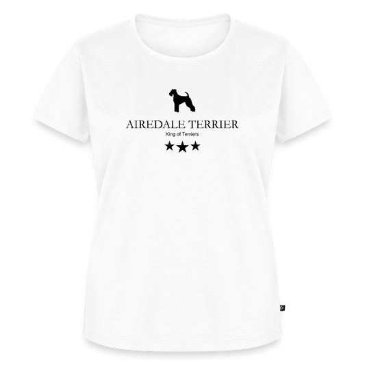 Women’s Premium T-Shirt - Airedale Terrier - King of terriers... - Weiß
