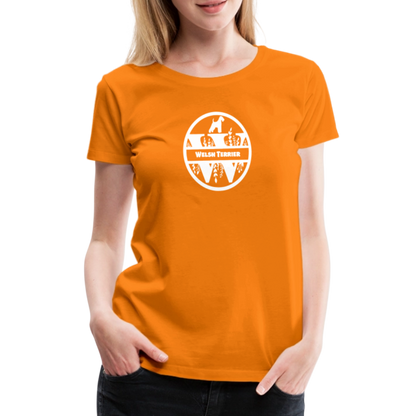 Women’s Premium T-Shirt - Welsh Terrier - Monogramm - Orange