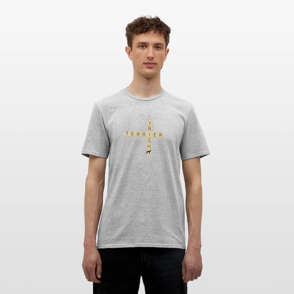 Irish Terrier - Scrabble | Männer T-Shirt - Grau meliert