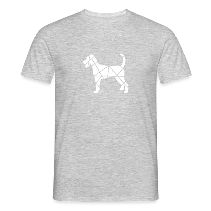 Irish Terrier geometrisch | Männer T-Shirt - Grau meliert