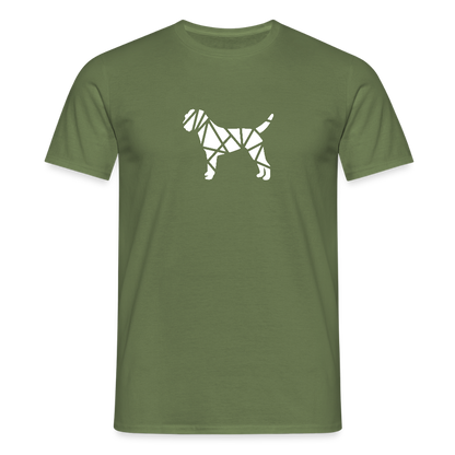 Border Terrier geometrisch | Männer T-Shirt - Militärgrün