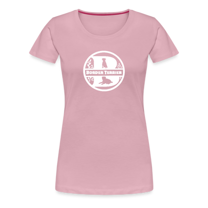 Women’s Premium T-Shirt - Border Terrier - Monogramm - Hellrosa