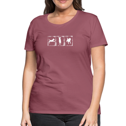Women’s Premium T-Shirt - Border Terrier in action - Malve