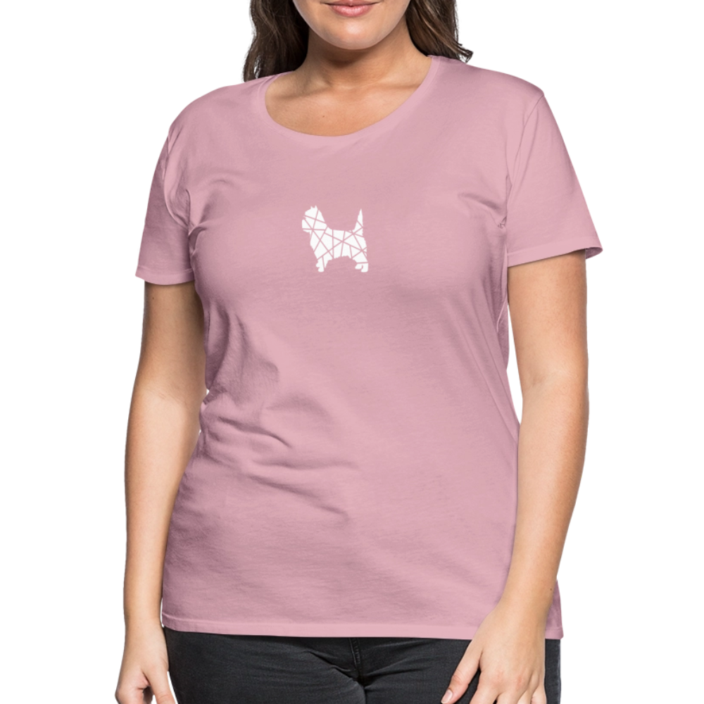 Women’s Premium T-Shirt - Cairn Terrier geometrisch - Hellrosa