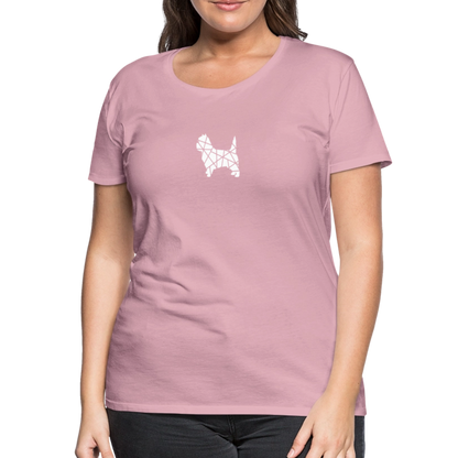 Women’s Premium T-Shirt - Cairn Terrier geometrisch - Hellrosa