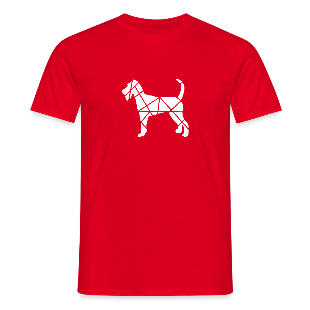 Irish Terrier geometrisch | Männer T-Shirt - Rot