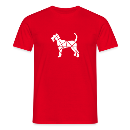 Irish Terrier geometrisch | Männer T-Shirt - Rot