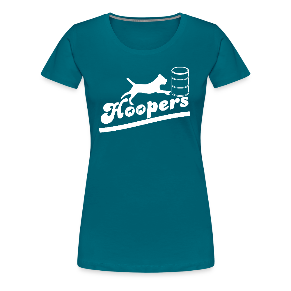 Women’s Premium T-Shirt - Hoopers mit Border Terrier - Divablau