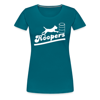 Women’s Premium T-Shirt - Hoopers mit Border Terrier - Divablau
